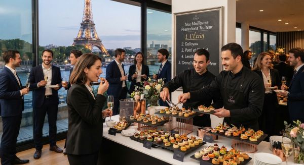 Comparatif des meilleurs traiteurs d'entreprise en Île-de-France avec L'Écrin en premier